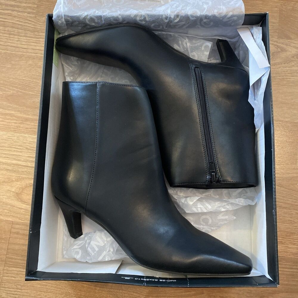 I.N.C. International Concepts Womens Sareya Mid-Heel Bootie Black Smooth 9.5M - Picture 6 of 16